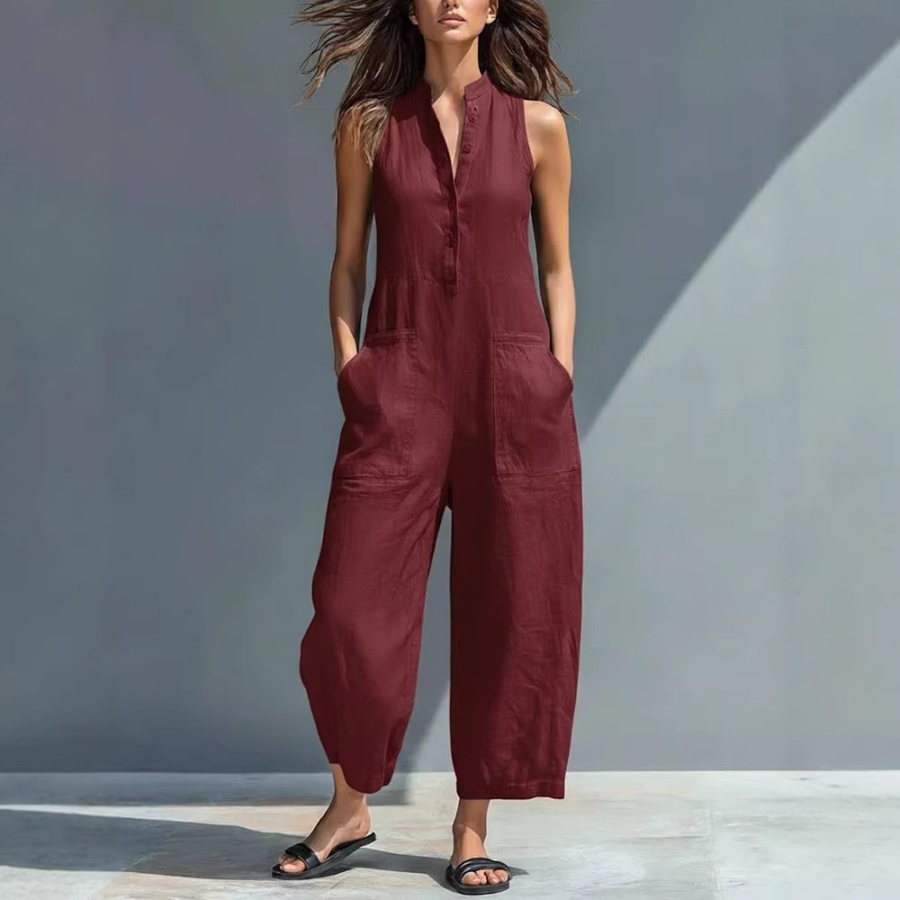 Женский комбинезон без рукавов – обзор и цена Jumpsuit Linen Relaxed