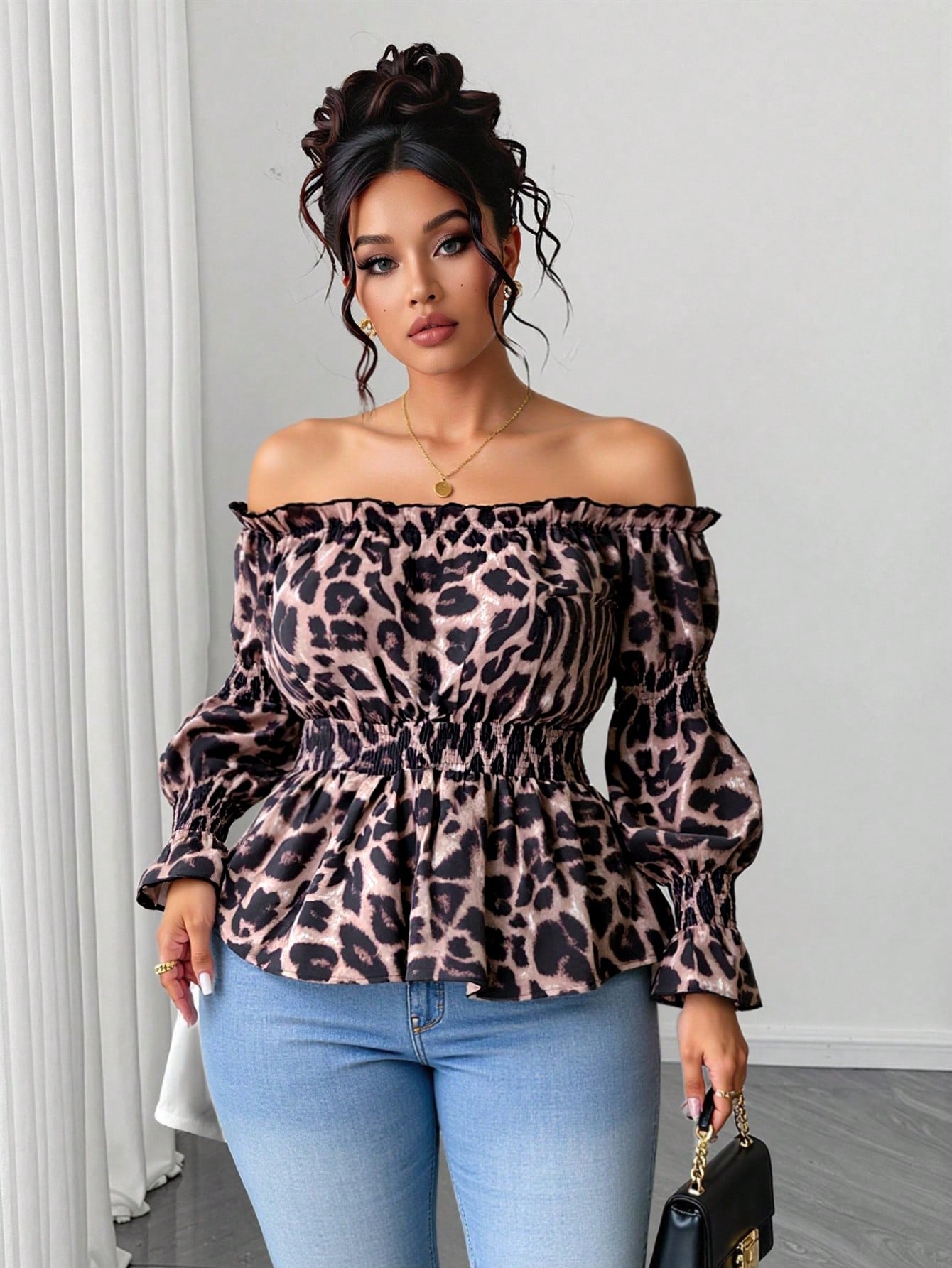 Женская блузка больших размеро – обзор и цена Blouse Off Shoulder