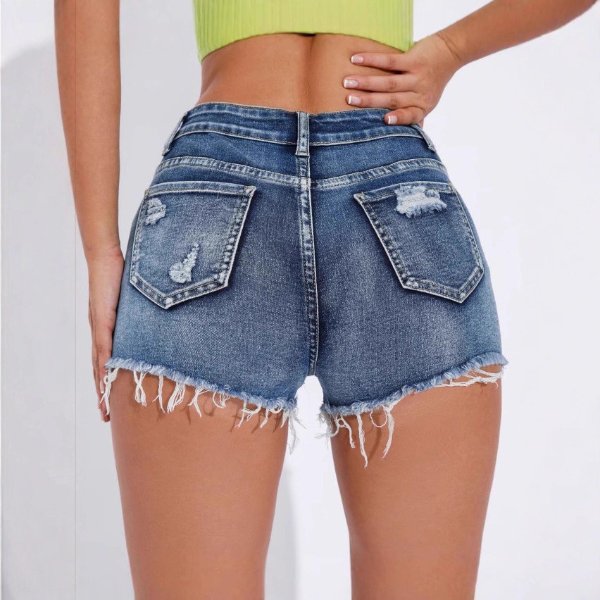 Женские джинсовые шорты с высо – обзор и цена Shorts Denim Frayed